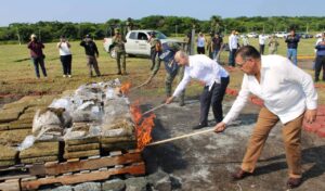 FGR Y SEMAR destruyen más de 350 kilos de drogas en Veracruz