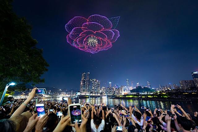 Imágenes del espectacular show de 65 mil drones en China bate récord mundial Guinness