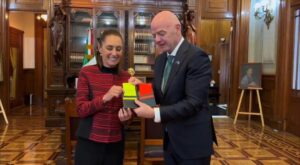 Sheinbaum e Infantino prometen gran Mundial