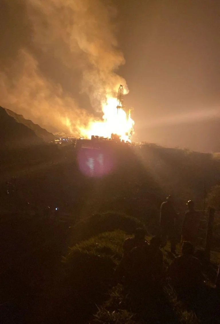 Incendio en el Pozo Krem 1 en Las Choapas, Veracruz