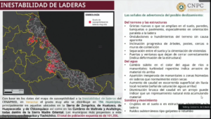 Alertan por deslizamientos en Veracruz