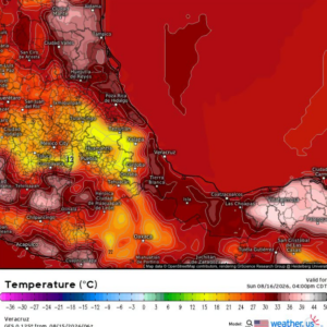 Lluvias y calor dominarán en Veracruz