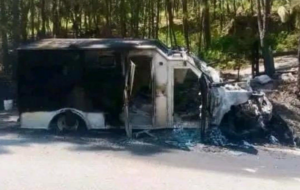 Camión de valores se incendia rumbo a banco