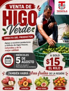 Productores de Tatatila volverán a Xalapa con nueva jornada de venta de higo fresco
