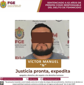 Obtiene Fiscalía condena de 62 años por feminicidio
