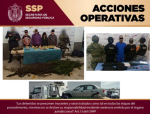 SSP reporta detenciones y decomisos en municipios de Veracruz