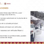 Plan operativo por nevada en el cofre de Perote; emite PC medidas