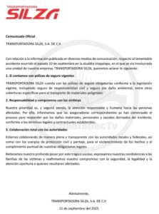 Silza confirma que asumirá su responsabilidad, tras explosión en Iztapalapa