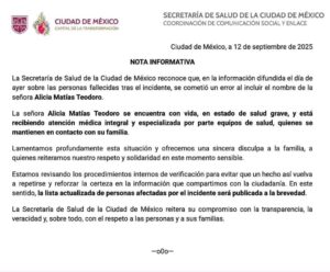 SS ofrece disculpa por haber dado por muerta a la señora Alicia Matías