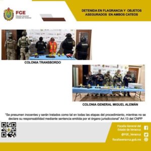 Cinco personas detenidas y 11 policías vinculados en operativo de la FGE en Atoyac 