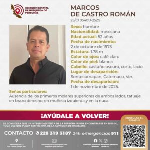 Reportan a médico desaparecido en Catemaco