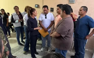 Sheinbaum visita a víctimas del Tren Interoceánico en Oaxaca