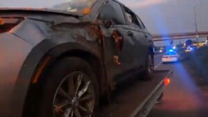 Aparatoso accidente con volcadura en la carretera Veracruz-Xalapa