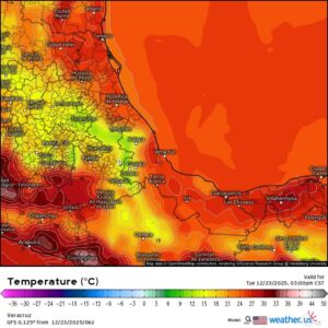 Noches frías y lluvias aisladas continuarán en Veracruz