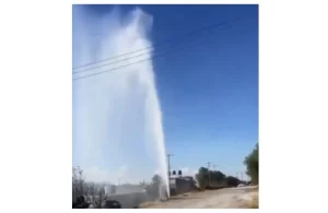 Chorro de combustible de 20 metros de altura por fuga en ducto