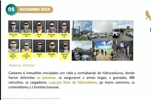 Operativo en Veracruz: aseguran más de 1 millón de litros de huachicol y detienen a 10 personas