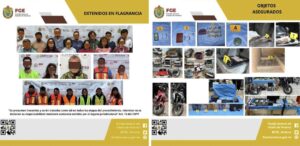 FGE detiene a 25 personas durante cateos realizados en diversos municipios