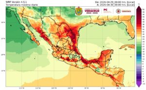 Veracruz enfrentará calor extremo hasta el viernes; alertan por surada y riesgo de incendios