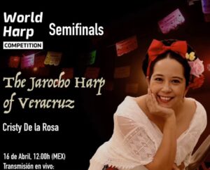 Arpista veracruzana Cristy De la Rosa compite en semifinal internacional en Países Bajos