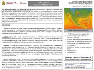 Frente frío 43 provocará lluvias, evento de Norte y descenso de temperatura en Veracruz