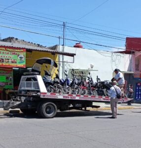 Retiran motocicletas durante operativo en Las Vigas