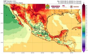 Más calor para veracruz y lluvias por la tarde