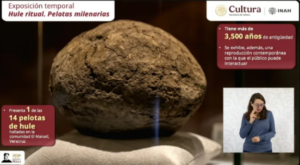 Exhiben en Teotihuacan pelota olmeca hallada en Veracruz