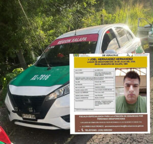 Taxista desaparece en Xalapa; hallan su unidad en “El Carrizal”