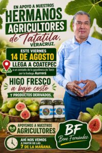 Productores de Tatatila llevan higo ahora a Coatepec