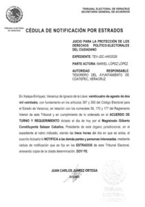 TEV requiere a funcionarios de Coatepec por presunta negativa de información a regidora