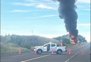 Vuelca pipa y causa cierre en autopista Cardel-Poza Rica