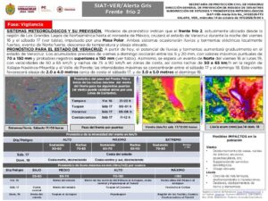Veracruz activa vigilancia por lluvias y evento de Norte