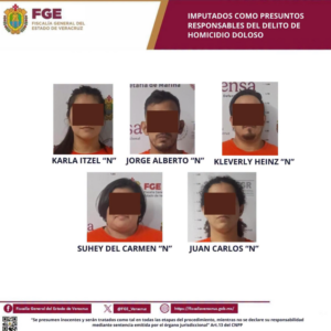 Capturan a cinco por homicidio en Coatzacoalcos